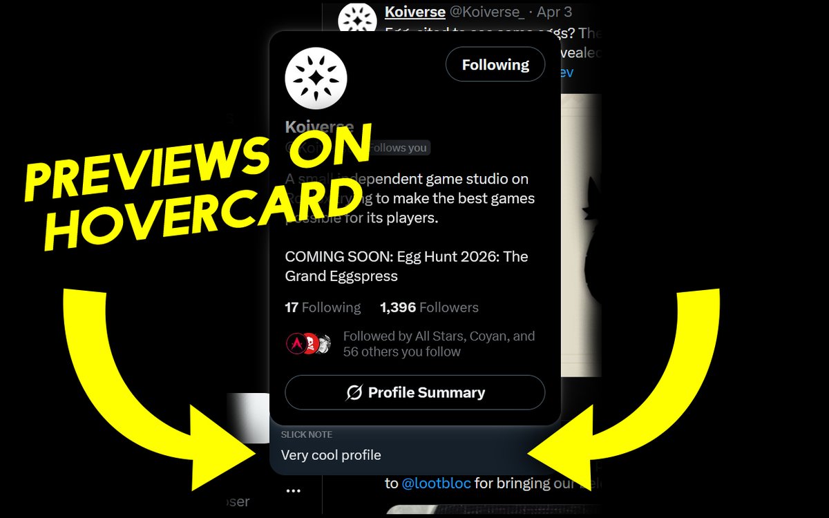BSlickComposer's tweet photo. Slick Notes for X (Private Notes with a built-in CRM)

Ever wanted a way to remember why you follow thousands of people on this hell site? Well now you can!

Someone ask if you know anyone with a specific skill, but now you can't remember who? Now you can!

Links are below! https://t.co/AMZpezBYEw