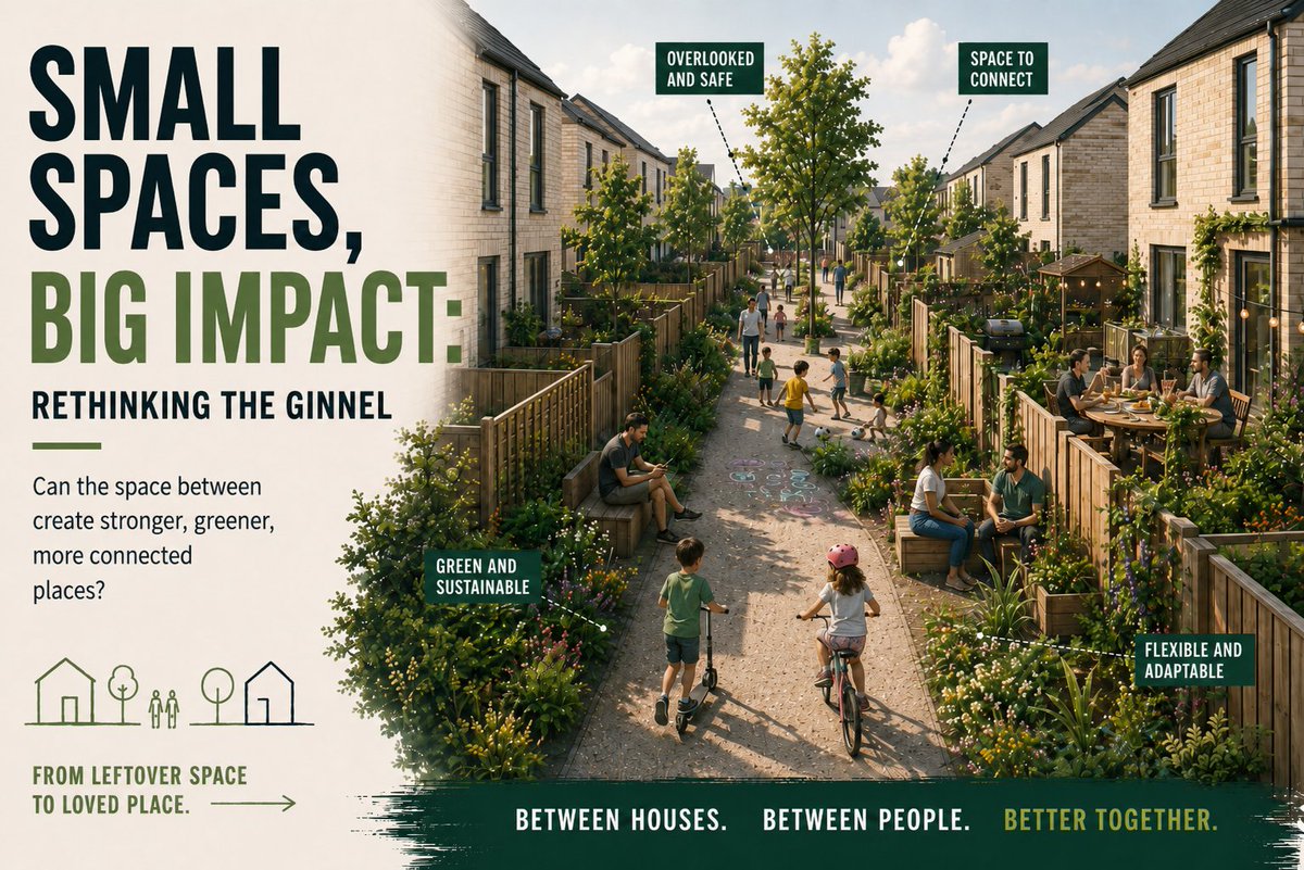 CreuArch's tweet photo. Why is this always garden?

The 6–8m between homes is almost always fenced off and divided.

But could it be something more shared?

A small shift — but potentially a big impact.

https://t.co/nuL3jQjBql https://t.co/MJ3mUsw3Ez