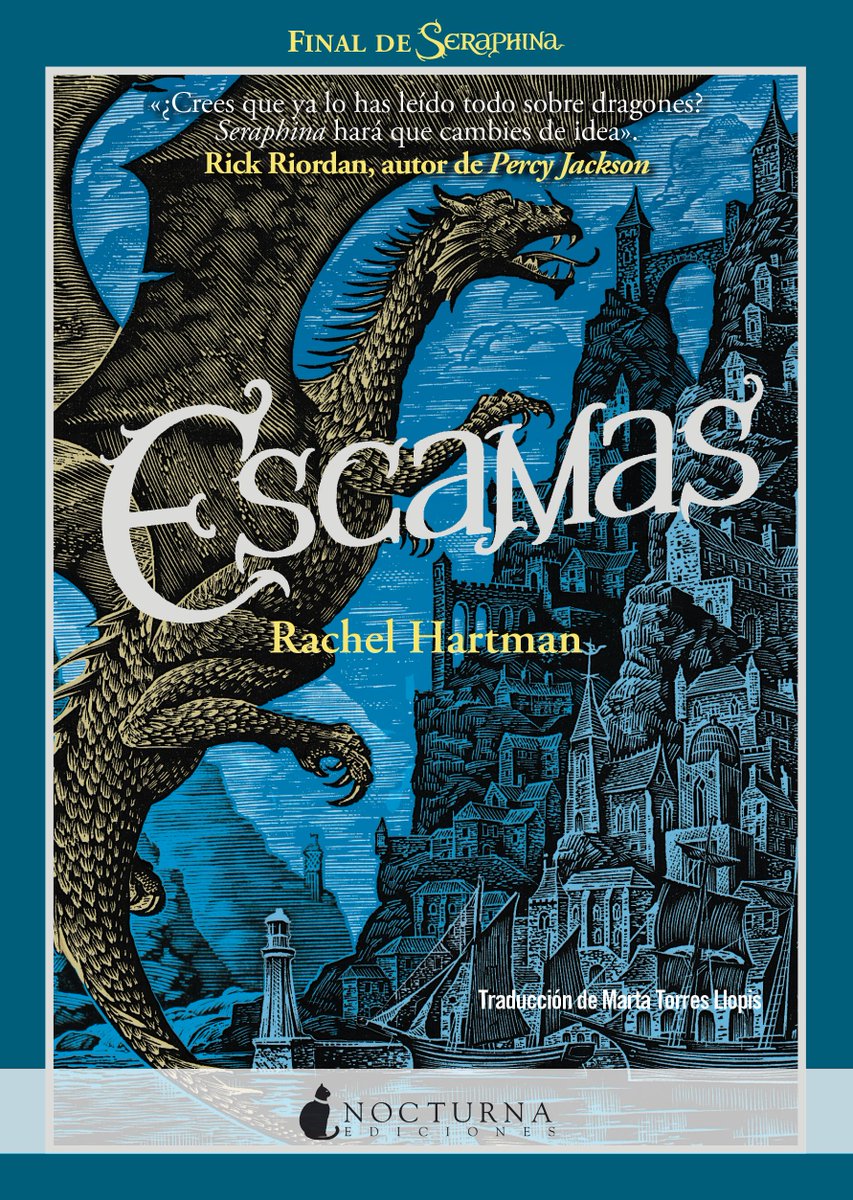 NocturnaEd's tweet photo. De la novela que ha fascinado a lectores en más de veinte idiomas y a escritores como #ChristopherPaolini, #MaggieStiefvater o #NaomiNovik dice #RickRiordan: «¿Crees que lo has leído todo sobre dragones? #Seraphina hará que cambies de idea».
#RachelHartman https://t.co/97XuDkzyXF
