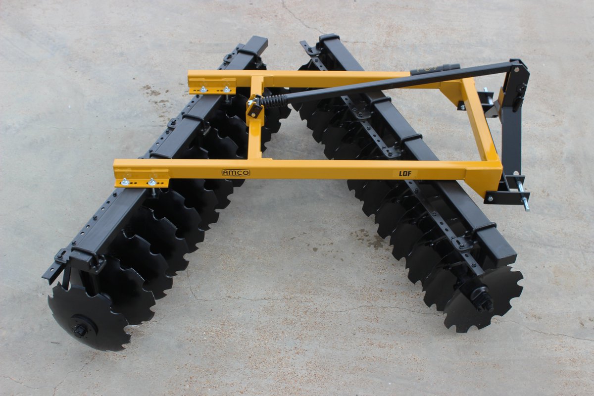 amco_mfg's tweet photo. Our LOF Lift Offset Harrows are great for prepping seedbeds and managing pivot turns. They’re available in three cutting widths: 7'6", 8'3", and 9'0". For all the specs, visit: https://t.co/Iv7UlZ140w #amcomfg #toughtillagetools #plant26 https://t.co/h2uXoV2330
