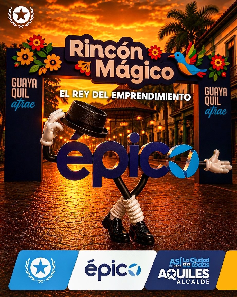 CE_EPICOGye's tweet photo. ¡ÉPICO, el rey del emprendimiento! 👑

En ÉPICO impulsamos ideas, talento y emprendimientos que buscan crecer y llegar más lejos. A través de espacios de aprendizaje, conexión y oportunidades. 

#AsíSeHaceGuayaquil #CiudadDeTodos https://t.co/4SMH8PkPay