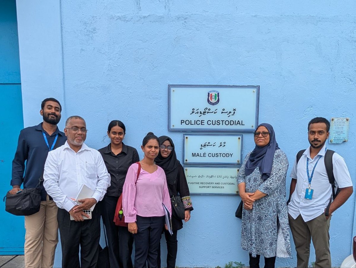npmmaldives's tweet photo. The National Preventive Mechanism (NPM) conducted a monitoring visit to the Malé Police Custody from 11th to 12th May 2026. Two delegates from the Sri Lankan NPM team joined the Maldivian NPM team on this visit.

@hrcsrilanka https://t.co/fHULrMLLTu