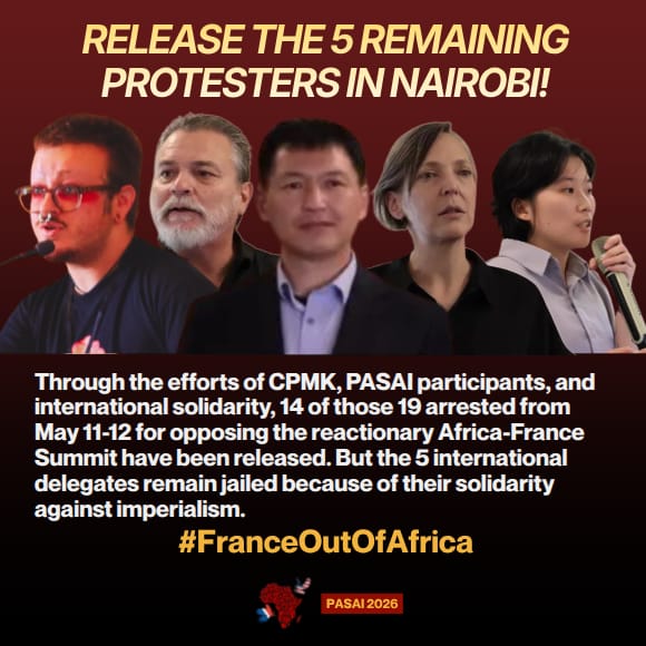 munyiri_karobia's tweet photo. These puppets who run this neocolony called Kenya have sold us out completely. France is the latest imperialist to occupy us. We will fight imperialists and its enablers like Ruto. Dismantle the neocolonial project! 
#FranceOutOfAfrica https://t.co/yFBvdcVTWX