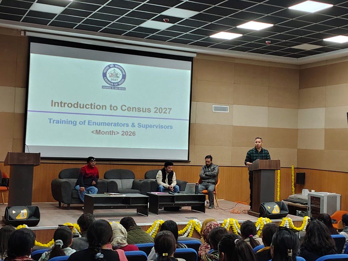 MCL_leh's tweet photo. 📢 Census 2027 training begins in MC Leh area.

A 3-day training programme for Enumerators &amp; Supervisors commenced at DPRC Agling Leh for India’s first fully digital Census with self-enumeration provisions.
MC Leh has 21 wards &amp; 90 Houselisting Blocks.

#Census2027 #Mcleh https://t.co/ImBpxUFdYW