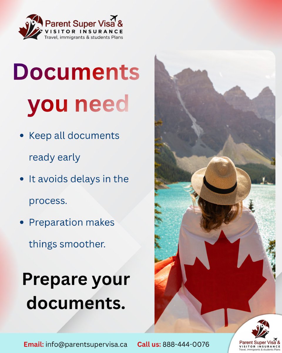 parentsupervisa's tweet photo. Keeping your documents ready early helps avoid delays in the process. 📂

Being prepared makes each step easier to manage.

Prepare your documents in advance and stay on track.

Reach out to us to get started.

#documentready #visaprocess #canadatravel #immigrationprep https://t.co/jQZqVtA9Mn