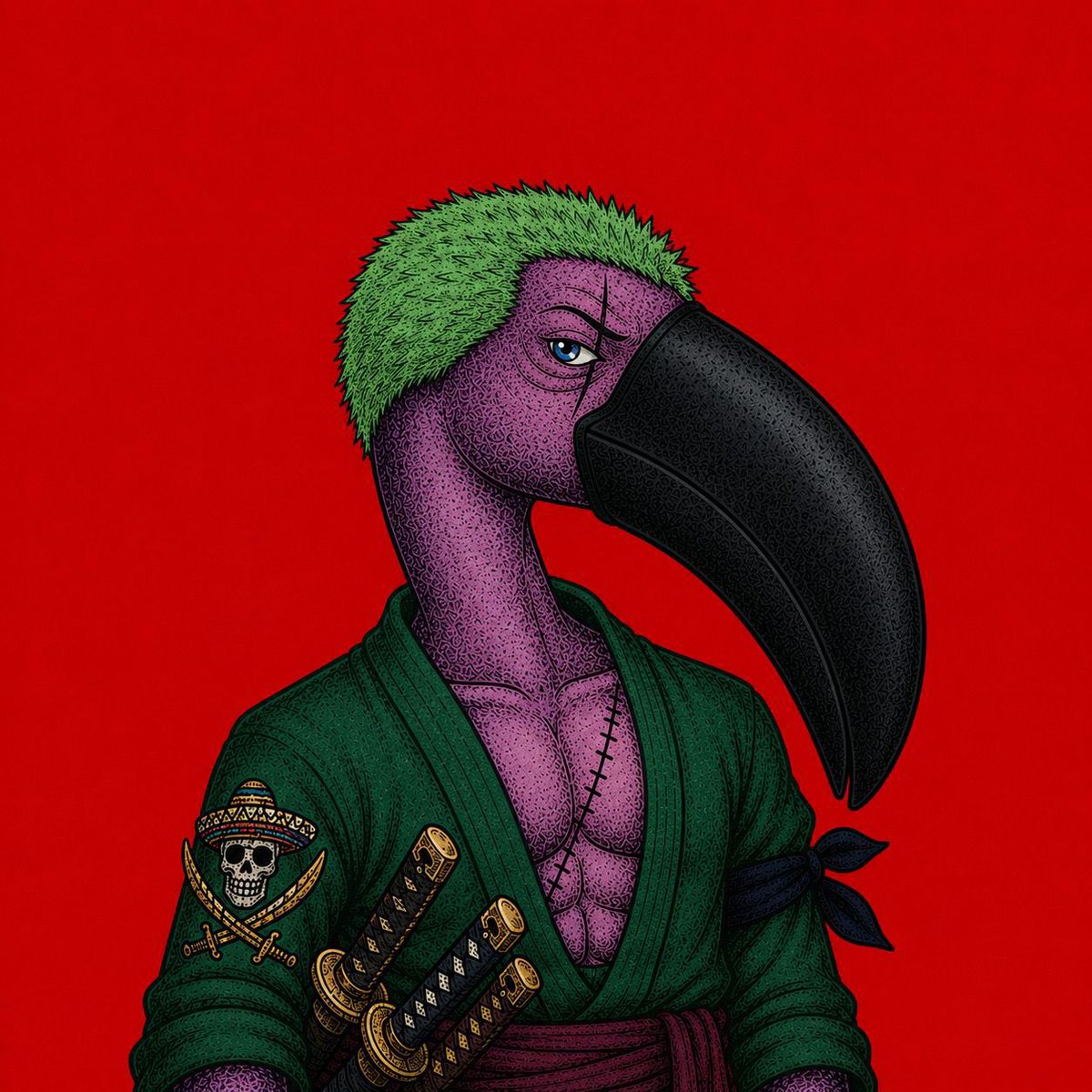 BigEnergy500's tweet photo. my entry for the @thebeaksart Contest.
-
not every avatar was designed to look friendly.  

some were made to feel like a warning sign.

- made this with ibis paint 🦩 

@DKashtalyan @ssheyii @MartKAD https://t.co/eWw8Fvjppl