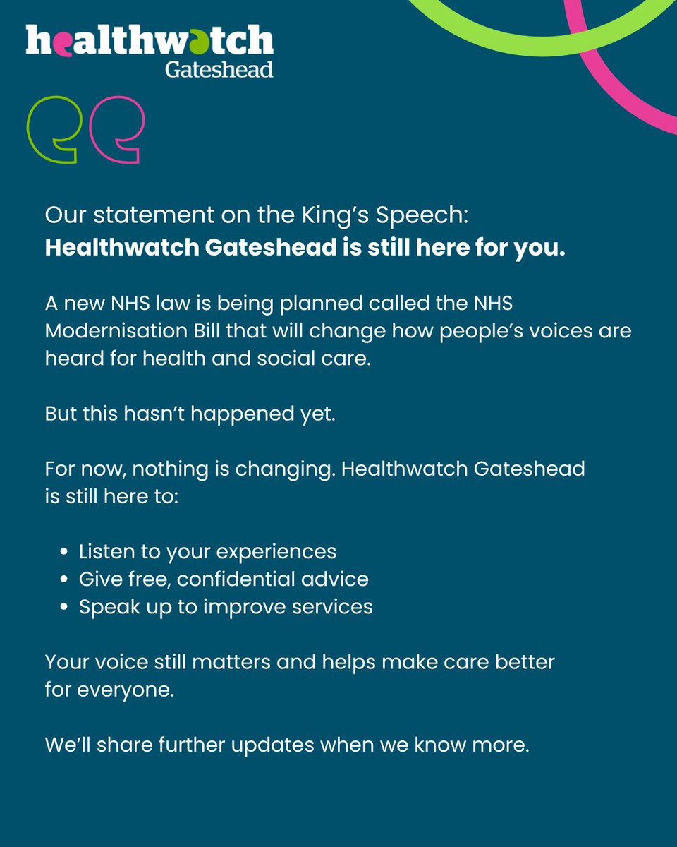 Healthwatch Gateshead tweet media