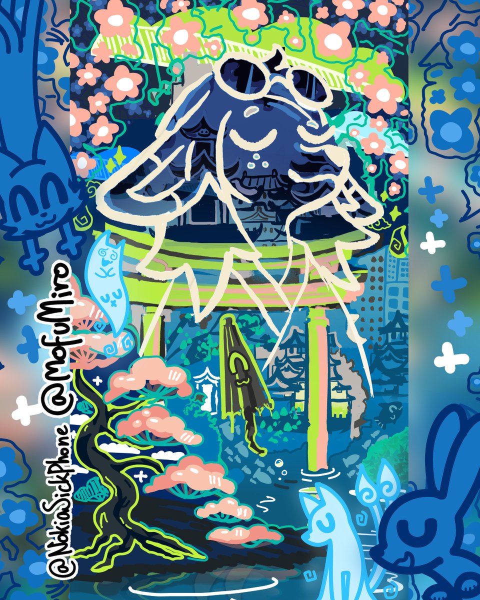 MofuMiro's tweet photo. 💙Water filled Tori Gate💙 https://t.co/oYjXfaWcip
