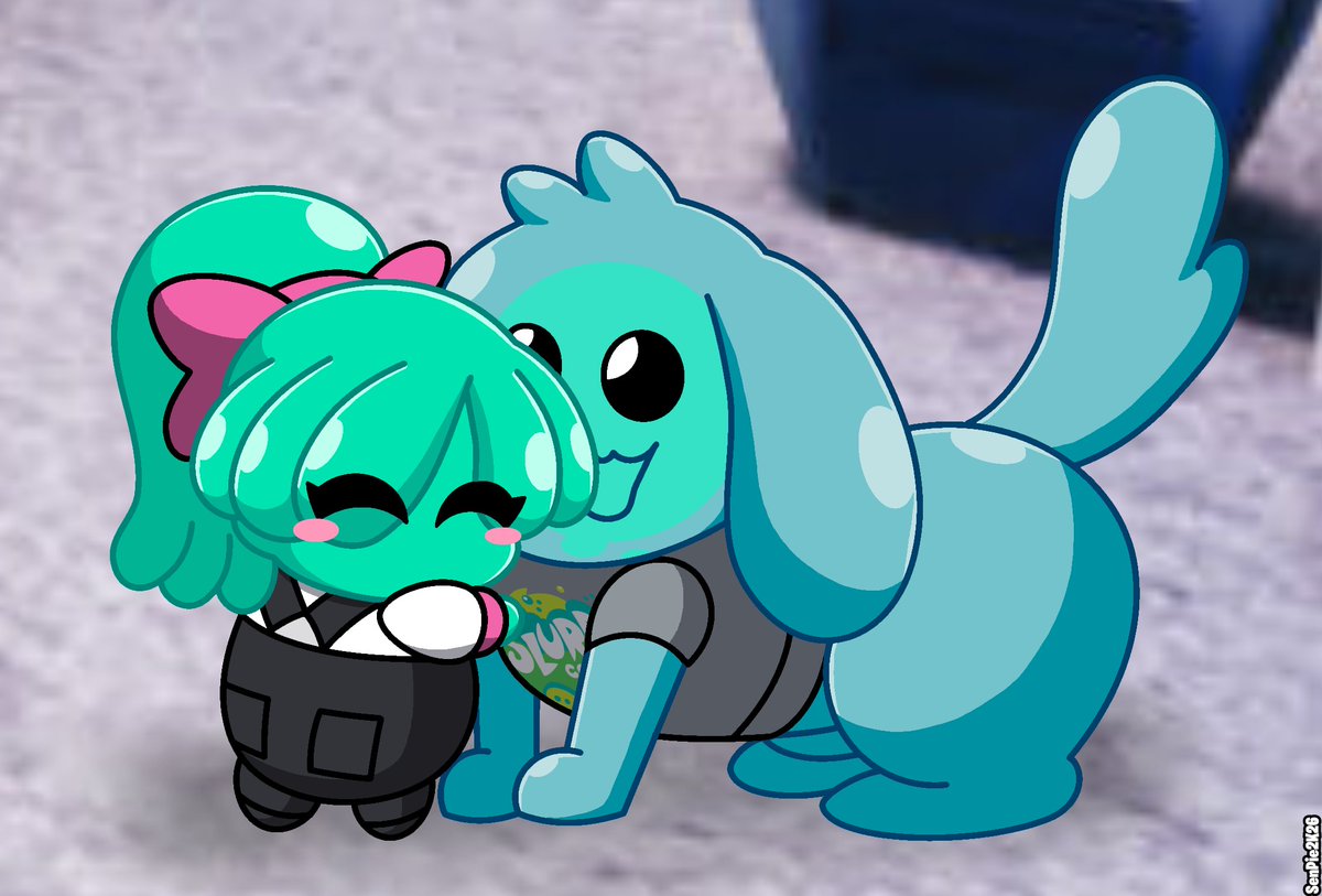 Chuggo Little Jellybean with her slurp uncle and slurp puppy at Durrr Burger 💚 ...