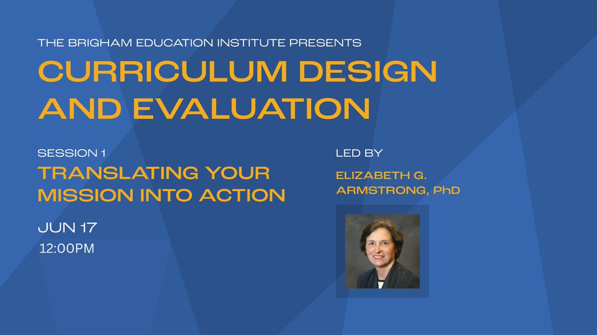 BrighamBEI's tweet photo. Join #BrighamBEI for "Curriculum Design and Evaluation: Translating Your Mission into Action," on 6/17 @ 12pm Eastern.   Register: https://t.co/cePfDGrf2H

@MassGenBrigham @BrighamWomens @BrighamGI @BrighamSurgery @BrighamVascular @BrighamDGIM @BWHEmergencyMed @MGHBWHIDFellows https://t.co/swvEZZI1Fr