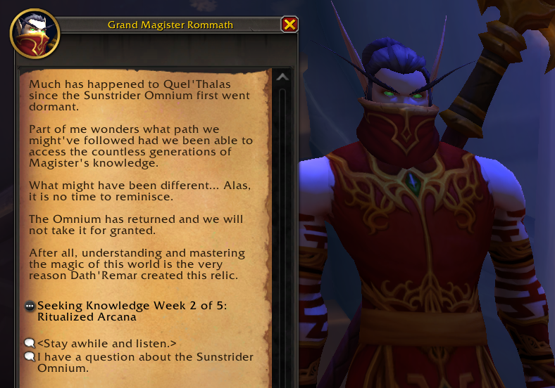 Portergauge's tweet photo. Oh hey, someone in Midnight being *nice* about Kael'thas and remembering his motivations lmao 

I'm glad it's from Rommath of all people, at least. https://t.co/bnBNvR21sZ