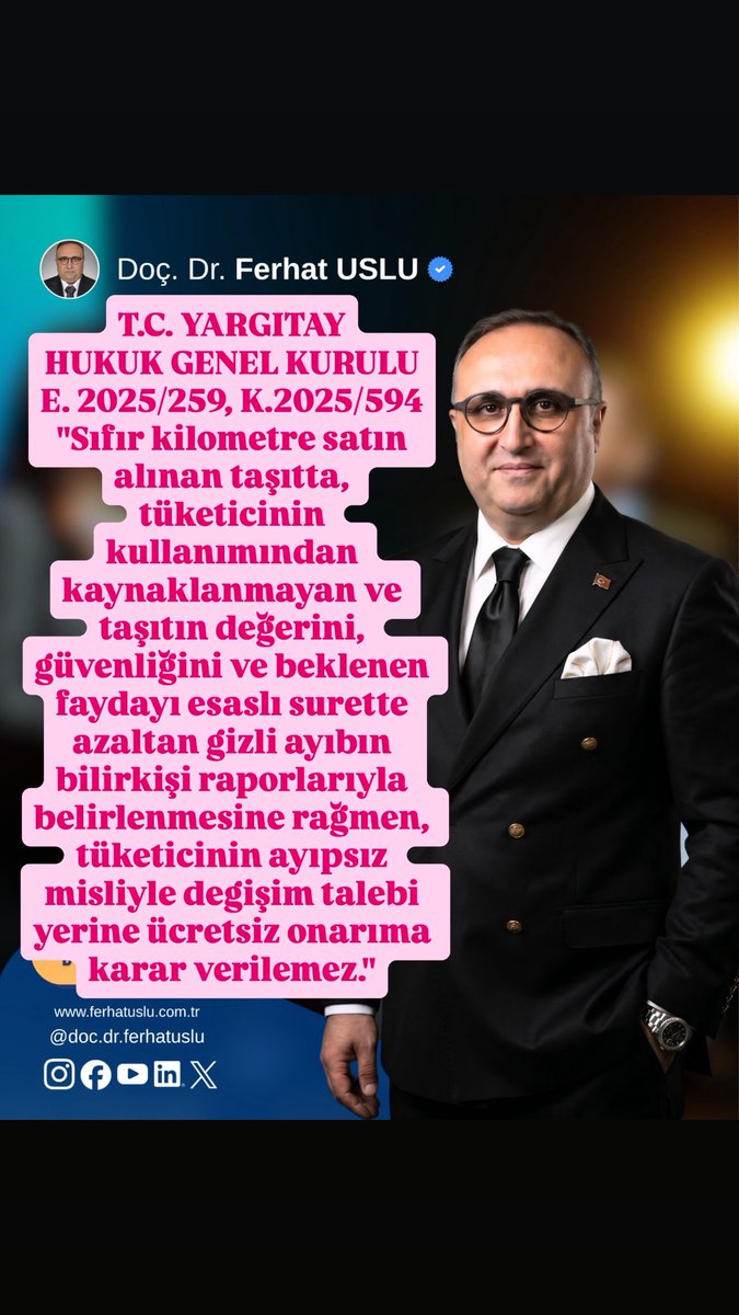 Doç. Dr. Ferhat Uslu tweet media