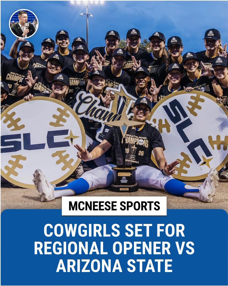 Chaston_Tavares's tweet photo. #McNeese is gearing up for the Texas A&amp;M Regional of the NCAA Tournament, here's a preview of the matchup with Arizona State, including details on tickets, schedule, and more...

🔗 https://t.co/fRQX7e2ouJ https://t.co/BtuRW4mVDY