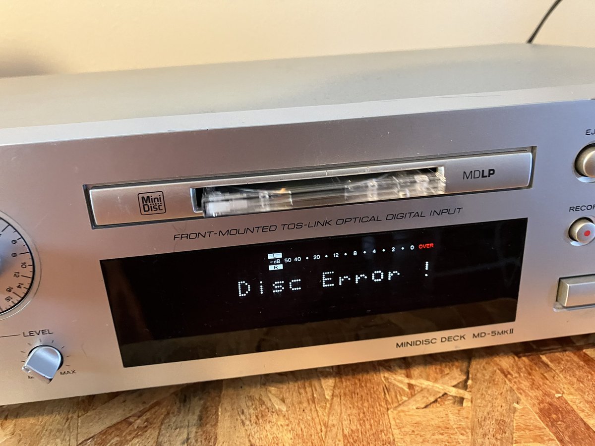 TEAC MD-5mk2メンテ。しばらく再生していたら読み込み不良の症状が再現