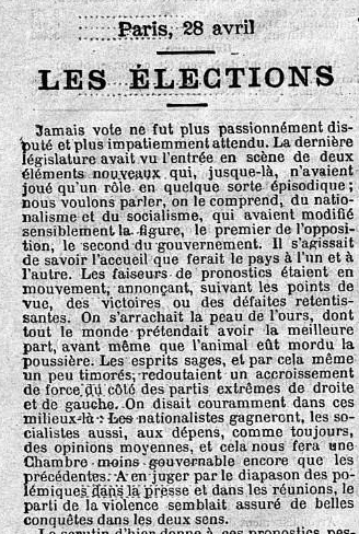 JulienRobin_'s tweet photo. Journal Le Temps, du 29 avril 1902. Comme l'impression que ces mots pourraient être plus ou moins employés en 2026. https://t.co/GFyiAfiXhP