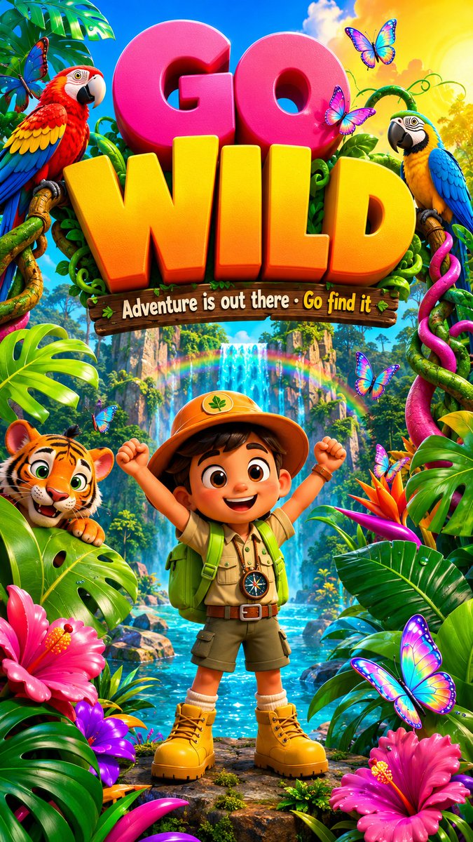 3D Jungle Adventure Poster