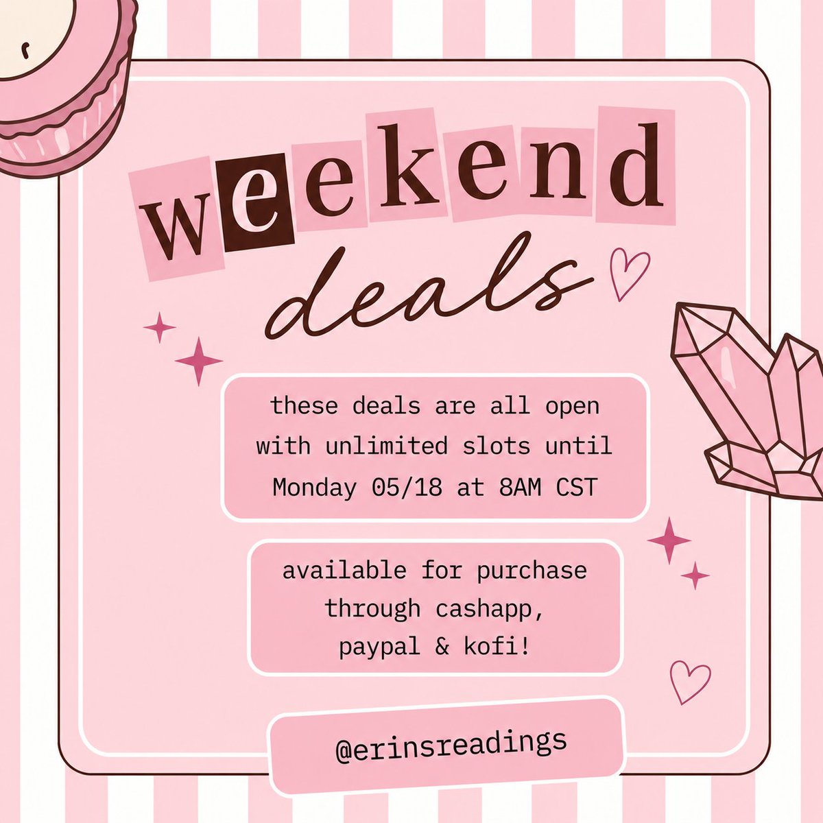 🎀 | open for all services! tweet media