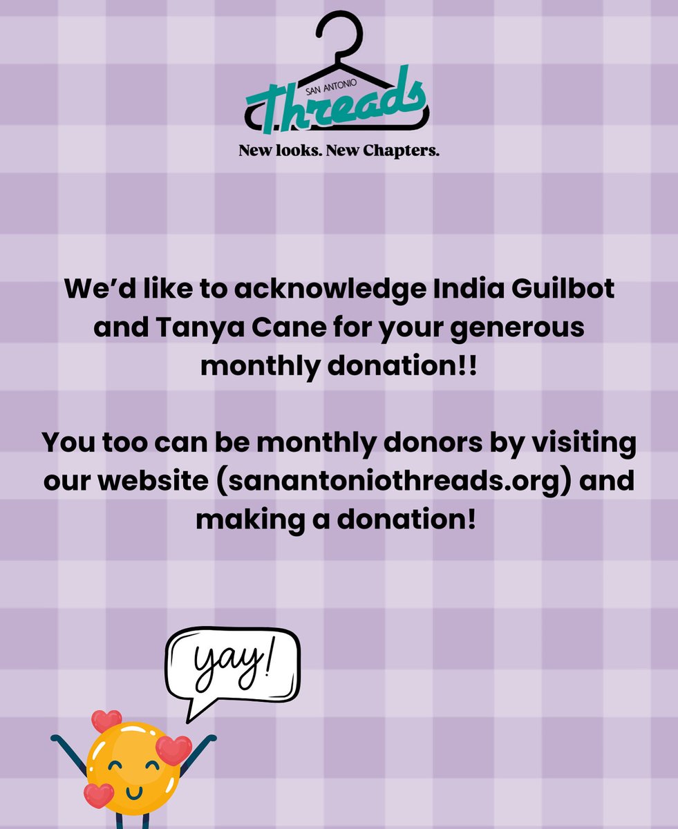 sa_threads's tweet photo. Thank you Tanya for being a monthly donor !! https://t.co/0AbHqpm2WN