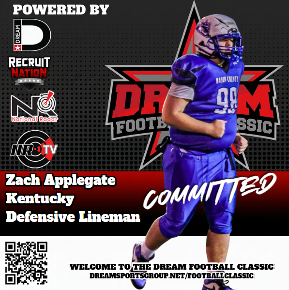dreamallamerica's tweet photo. Welcome to the Dream Football Classic. Zach Applegate is a dominant defensive lineman who brings size, power, and physicality to the trenches. He shows the ability to control the line of scrimmage, disrupt plays in the backfield, and create pressure against opposing offenses. His aggressive style of play and toughness make him a major presence on the defensive side of the ball.

Zach’s strength, quickness off the snap, and ability to engage blockers allow him to consistently impact the game. As a Defensive Player of the Year in the Eastern Kentucky Conference and a two-time Kentucky FBU selection, he has already established himself as one of the top young defensive prospects in his region. The Dream Football Classic is excited to welcome him to the national stage.

IMG Academy – June 19–21, 2026
https://t.co/HlQDeANxZx

@ZachApplegate98 @nationalradar
