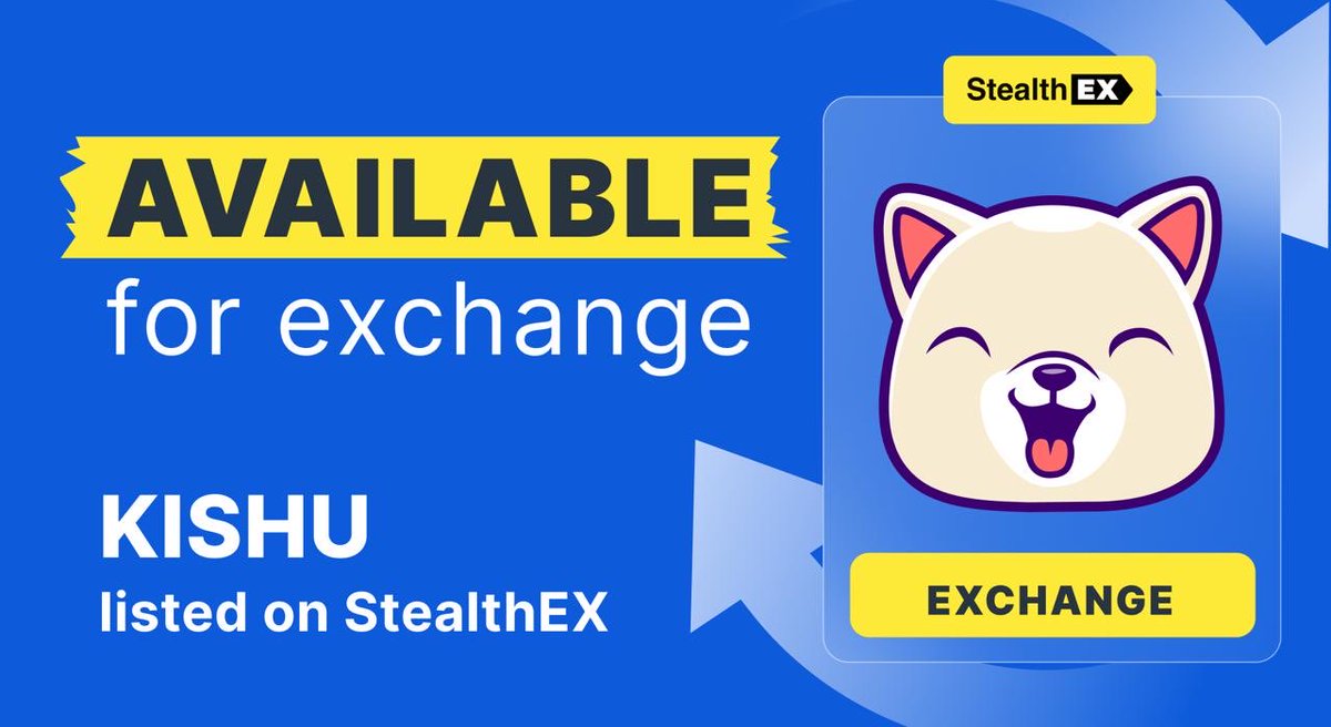 StealthEX_io's tweet photo. 🐶Meme coin legends never fade ✨

@InuKishu keeps the community spirit alive with its loyal army, DeFi utilities, and one of the most recognizable dog brands in crypto 

➡️Grab your $KISHU bag now on StealthEX https://t.co/6ooqVN4VXZ

🟡StealthEX combines speed, privacy and ease https://t.co/FrRI9gWyCS