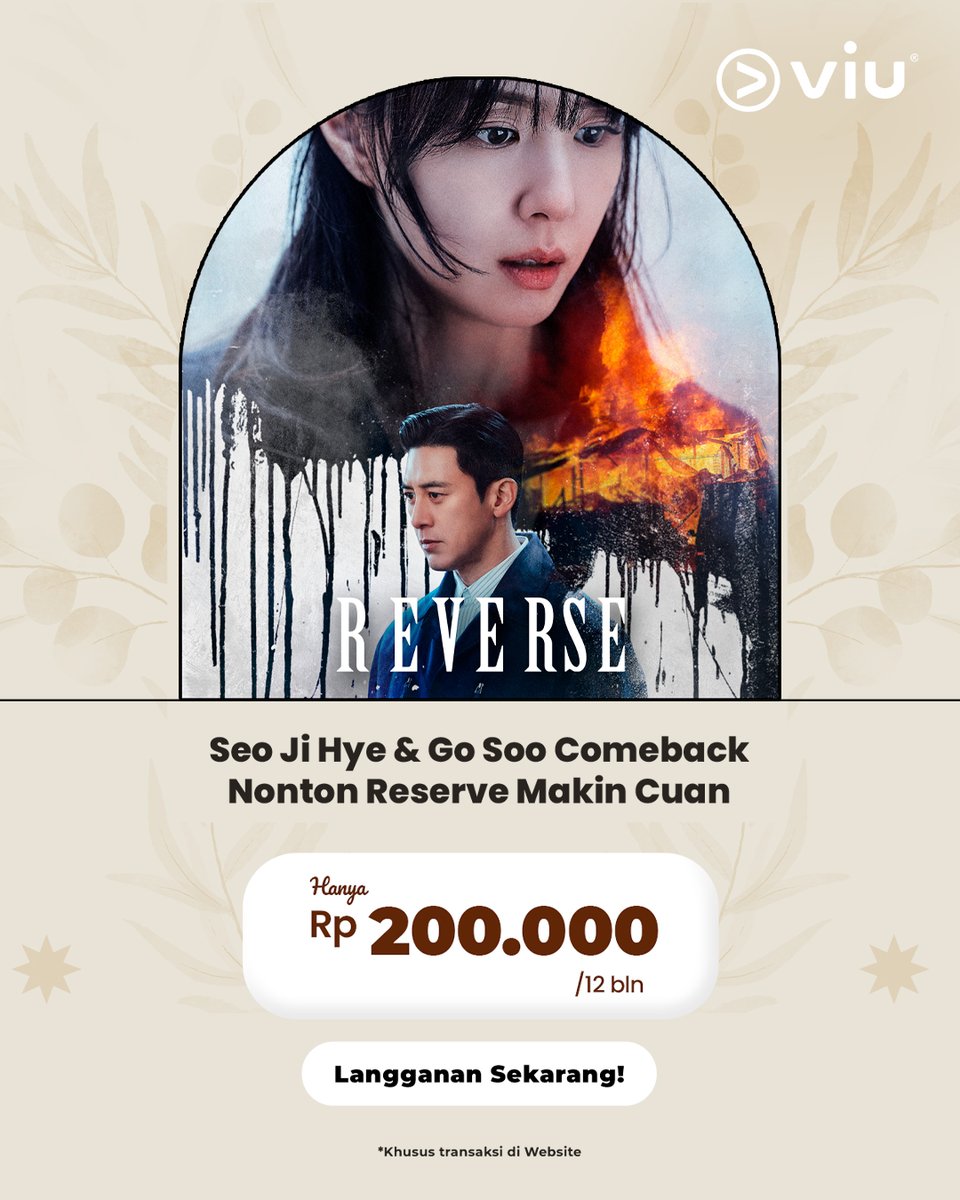 Viu_ID's tweet photo. Libur panjang waktunya maraton drakor thriller misteri terbaru #Reverse dari Seo Ji Hye dan Go Soo, serta tayangan Viu lainnya π₯ Cus langganan Viu Premium sekarang juga untuk setahun lebih hemat!
#Viu #ViuPromo https://t.co/fHiQTBLOTq