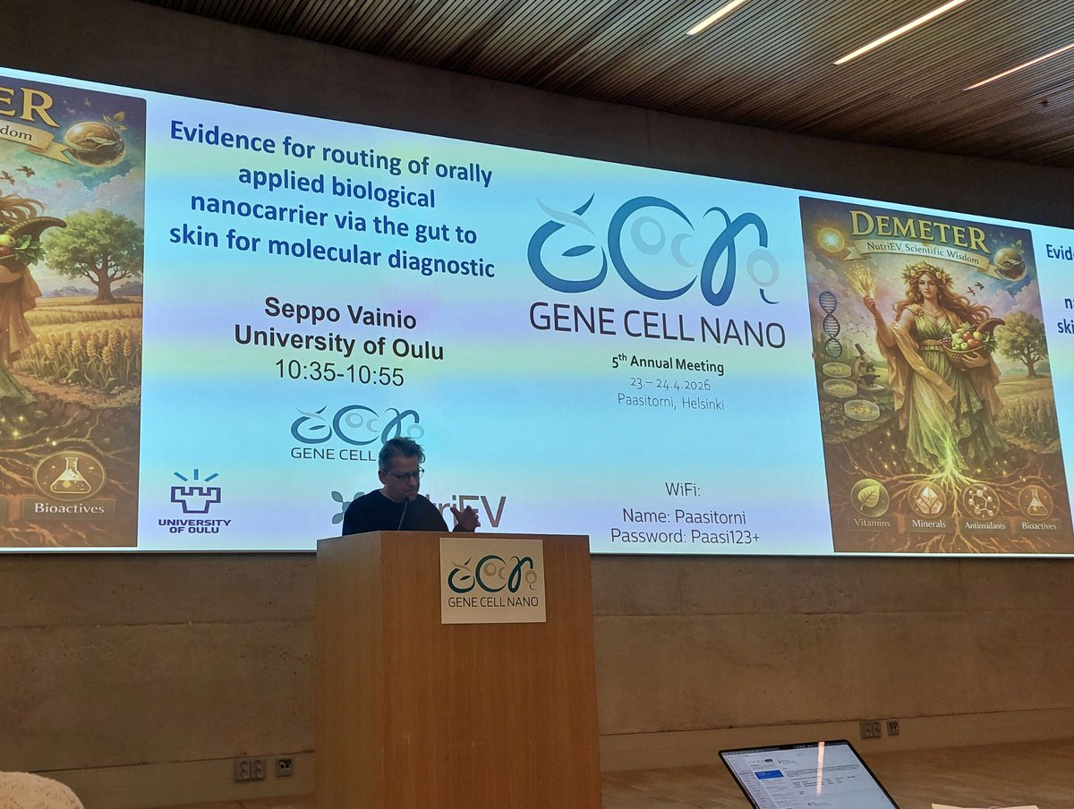 NutriEVProject's tweet photo. 🌿 Can food help monitor your health through your skin?

At #GeneCellNano2026, NutriEV showed how nutritional EVs may enable non-invasive biosensing via sweat.

👉 Read more: https://t.co/hpwBqgh6lT

#ExtracellularVesicles #Nutrition #Biosensors https://t.co/SYAug7ITmv
