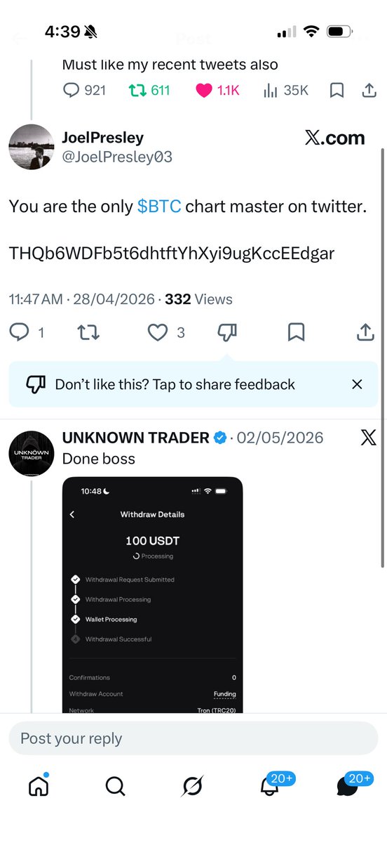 UNKNOWN TRADER tweet media