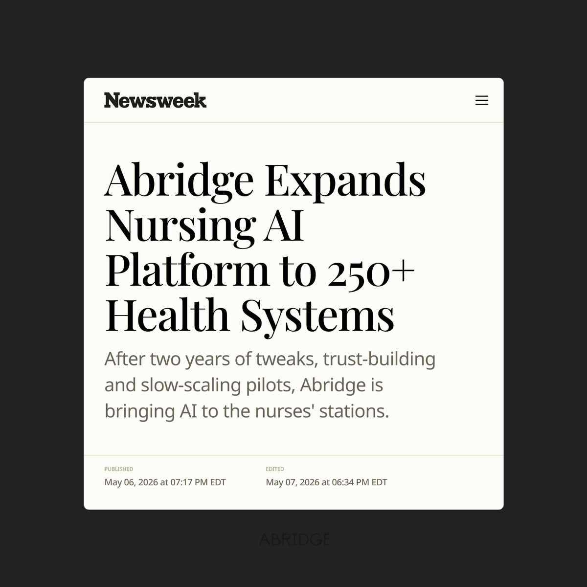 Abridge tweet media