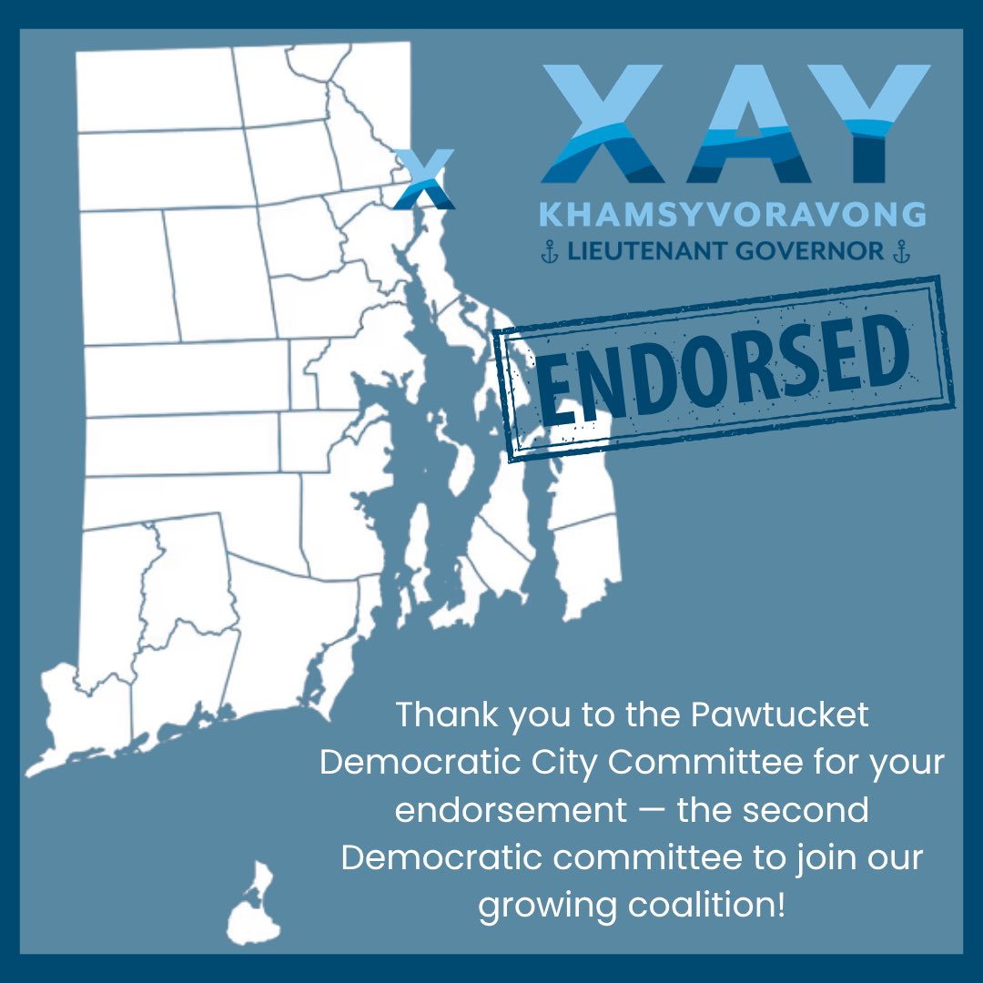 XayForRI's tweet photo. Pawtucket is ready for a new generation of leadership - and I’m honored to have their support. https://t.co/c5kdxaMClD