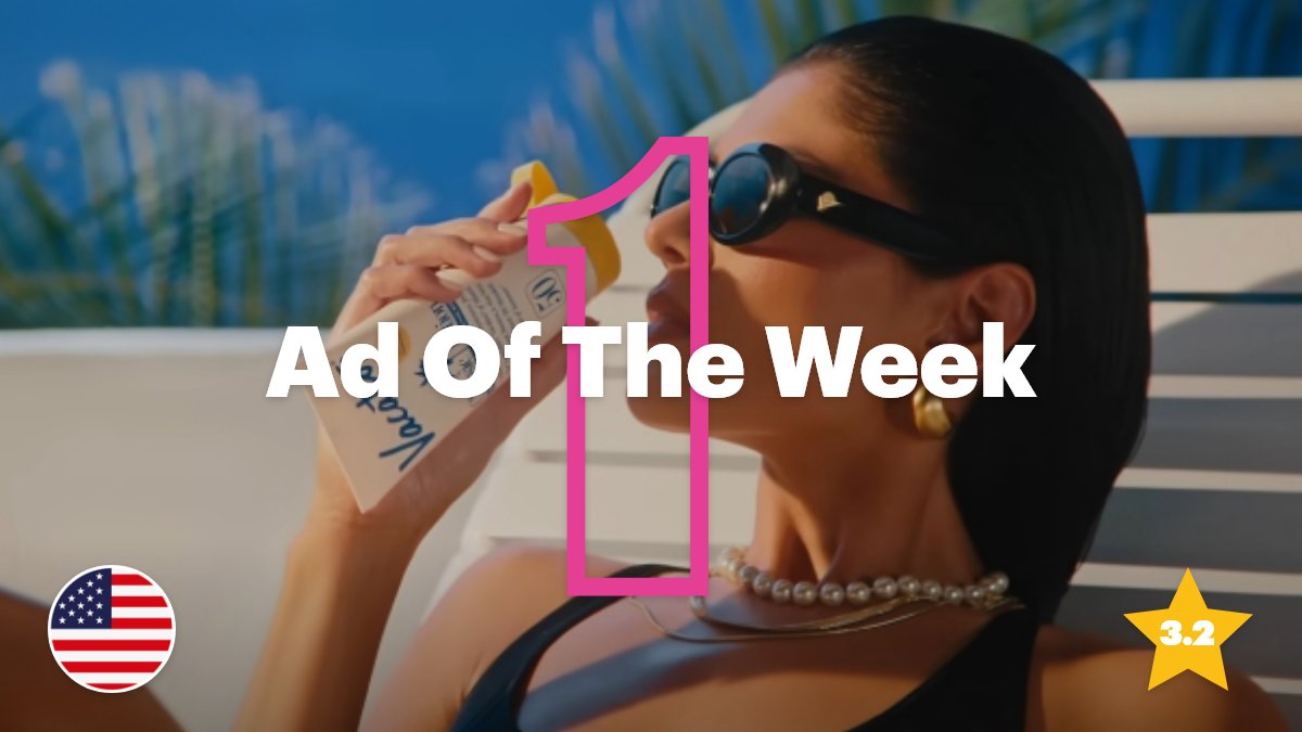 System1Research's tweet photo. Our Ad Of The Week comes from @Vacation_Inc, the fast-growing sunscreen brand all about smelling good and protection. Vacation’s playfully retro brand world comes to life in a debut TV ad that beats category norms. Find out how in our Test Your Ad report: https://t.co/eaHMcBAbA0 https://t.co/gpnZrlZCr7