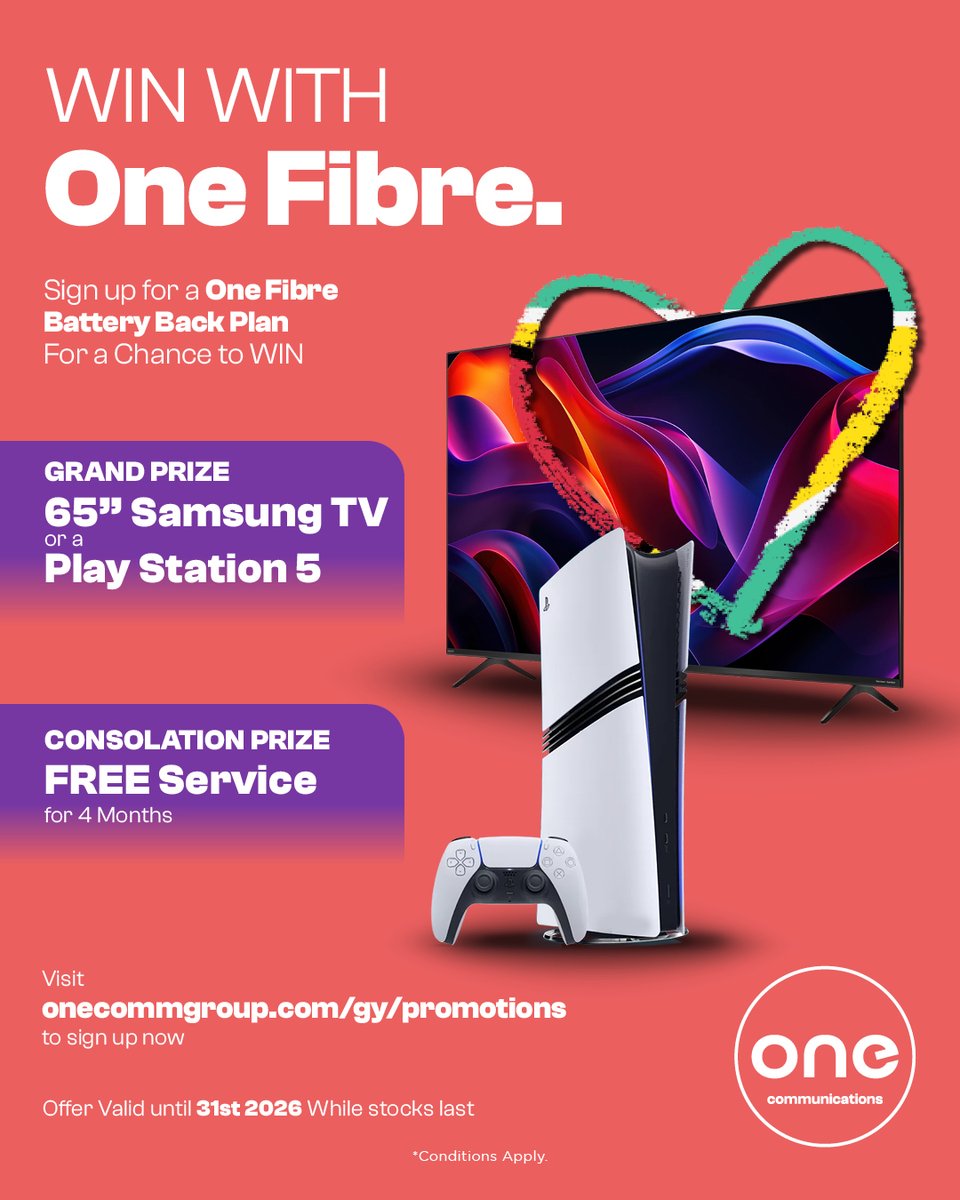 Onecommguyana's tweet photo. Celebrate 60 years of Guyana’s unstoppable spirit with deals built to keep you connected 🇬🇾🖤 

🔗  Visit a One Store today or Explore all promotions by hitting the link in bio!
 #OneComm #Guyana #Independence #Unstoppable #OneFibre https://t.co/6rLHsFQWRh