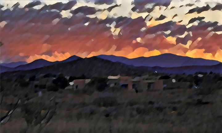 KevinRehorn's tweet photo. Art of the Day! "Santa Fe Sunrise". Buy at: https://t.co/zWbA2QuZxO https://t.co/UtWzh4AW66