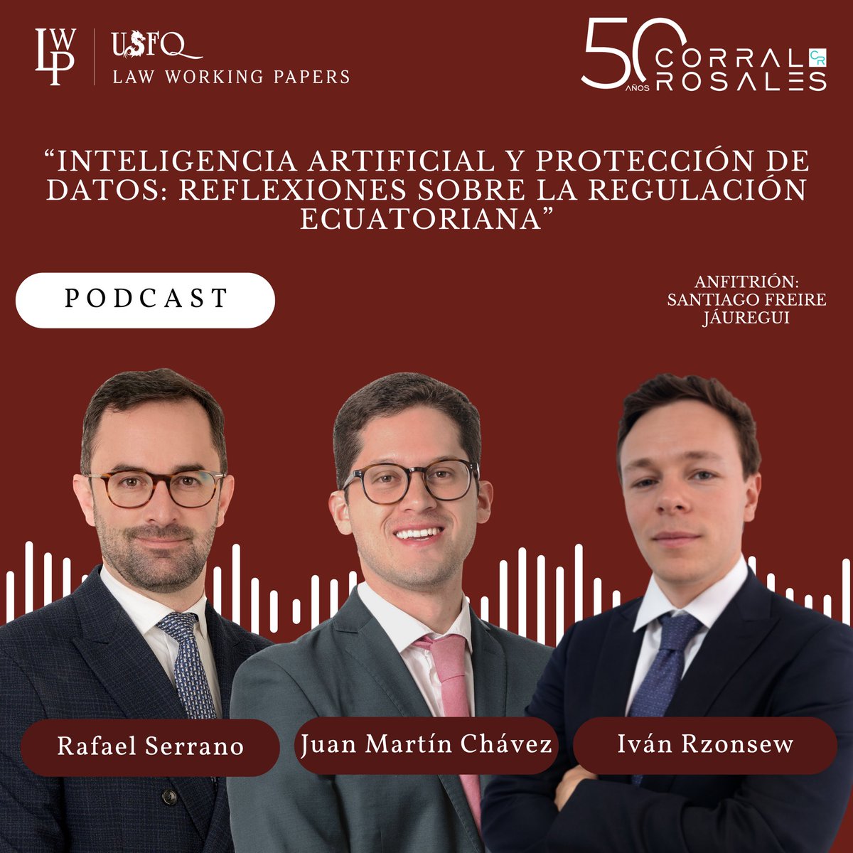 USFQ_LWP's tweet photo. ♦️Nuevo podcast de USFQ Law Working Papers: “Inteligencia Artificial y Protección de Datos”, junto a CorralRosales. Disponible aquí: https://t.co/C8ycLjwuvI

Comparte tu opinión con nosotros a través de Working Papers. https://t.co/3RD7ZyWMhS