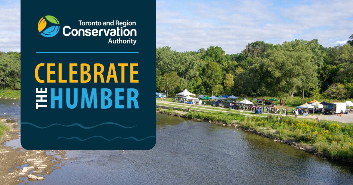 TRCA_HQ's tweet photo. Mark your calendar! The annual TRCA #CelebrateTheHumber returns on Saturday, June 27. 🌿 Bring your friends and family and spend the day connecting with nature right in the city.  Learn more about this FREE event👇 https://t.co/nIkkES2y8T https://t.co/GwfS1jY4Cr