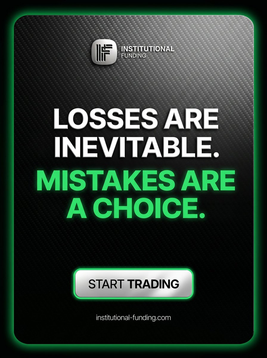 InstFunding's tweet photo. Losses are inevitable.
Mistakes are a choice.
Know the difference.
Fix one. Accept the other. https://t.co/ma4ksUD6nf