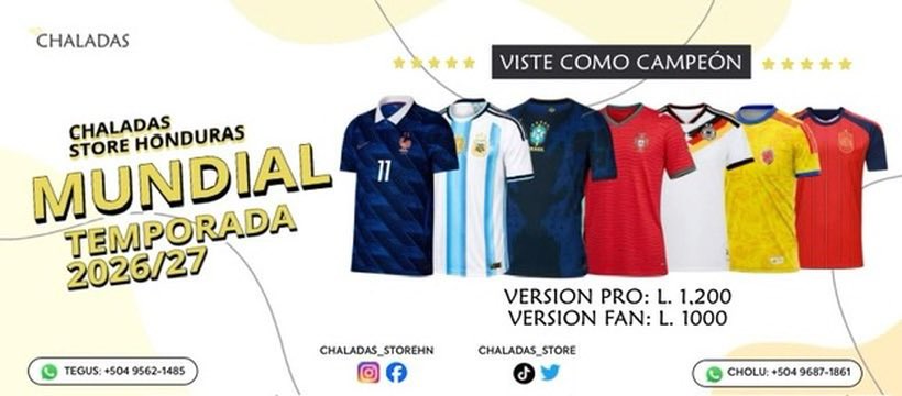 chaladas_store's tweet photo. 🏆⚽ FALTAN 28 DÍAS ⚽🏆
La espera casi termina…
Cada vez estamos más cerca de vivir la emoción del Mundial 2026 🌎🔥
¿Con qué selección lo vas a vivir?
🇦🇷 🇧🇷 🇩🇪 🇪🇸 🇵🇹 🇨🇴
#Mundial2026 #CuentaRegresiva #WeAre26 https://t.co/GXXlNl8UtP
