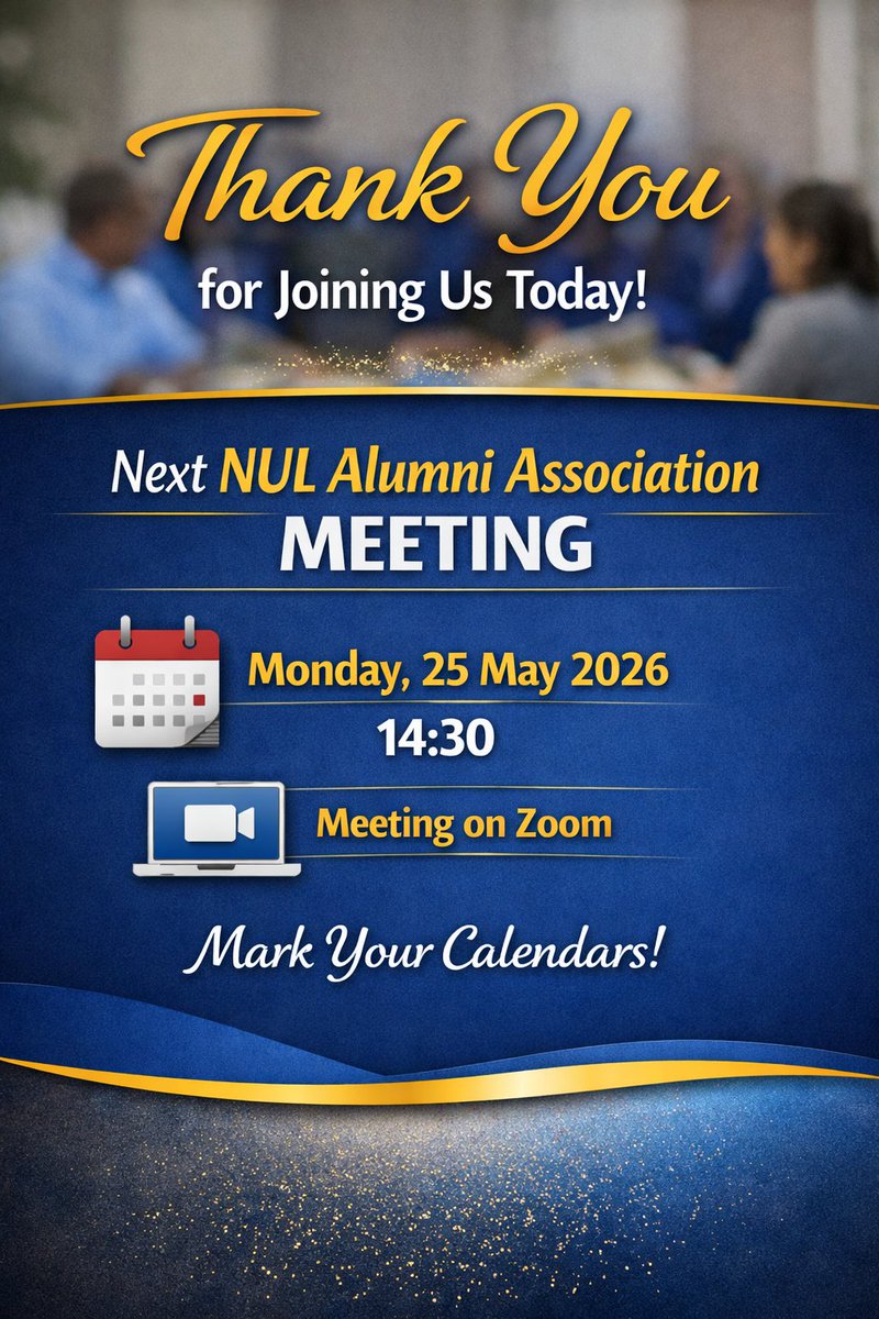 NulAlumni's tweet photo. To all who could make it, thank again for attending.
Your participation strengthens our alumni community. For all, who couldn't join hopefully you will be able to make it to the next meeting where will elect representation for 16th Council.
CC: @MatheVK, @lgchefa, @matylet https://t.co/YwKIB9uDzY