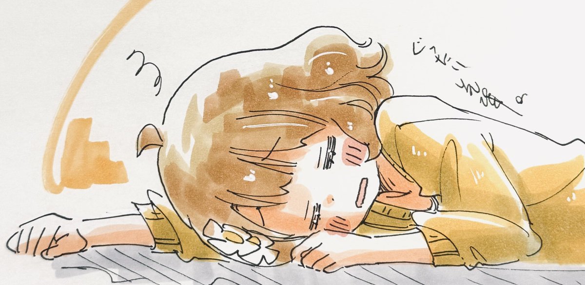 akehaza's tweet photo. ぐったりセンパイ。 https://t.co/XrD5yJov0z