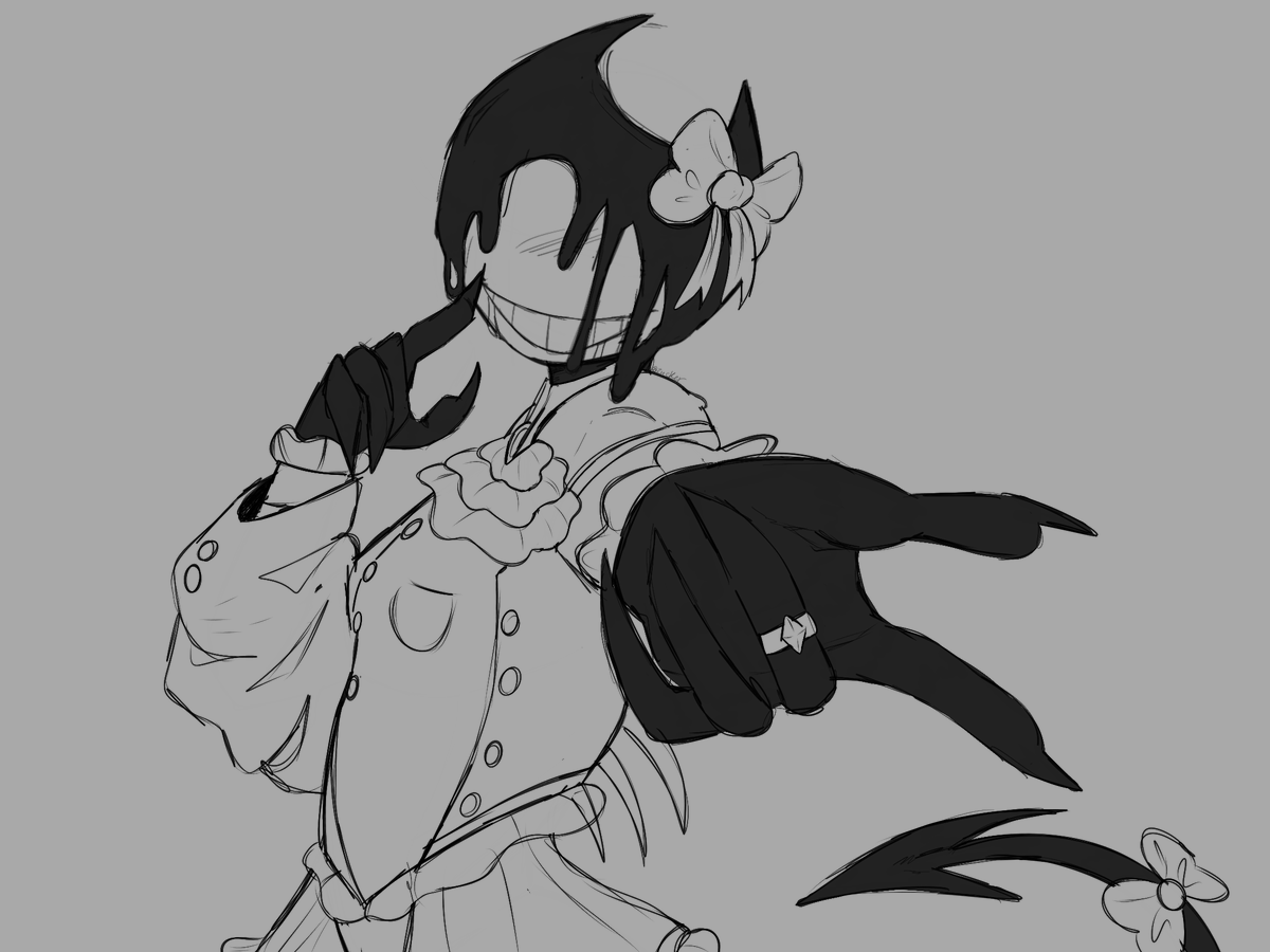 ZuckerInkDemon's tweet photo. Another color challenge done ♥️🤍 

#BENDY #batim https://t.co/lIYYED8hUG