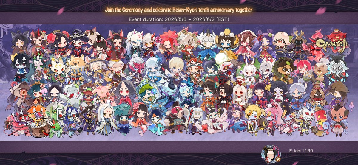 kky309's tweet photo. Join the Timelit Prelude event and get ready to celebrate the 10 years of adventures in Heian-Kyo. The scroll of memories has unfurled—light up your shikigami collection to relive those vivid memories and claim limited SSR/SP Shikigami Choice, Summon Room Skin, Shikigami Skin, a https://t.co/9m3AxjjbVe