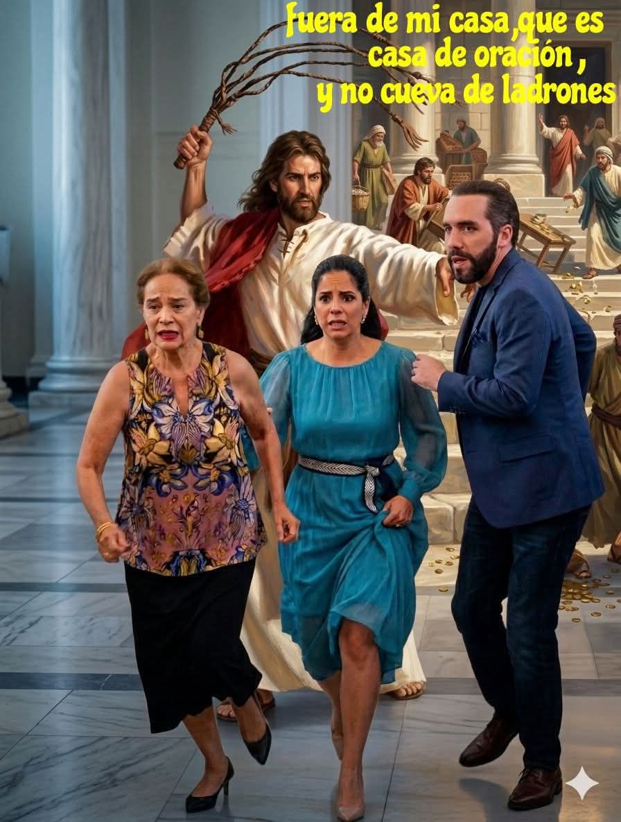 ElTrompudo2022's tweet photo. 🚩 AYER, DON CEROTE Y SU PESTE ESTUVIERON PRESENTES en la inauguración del Santuario de Nuestra Señora de Fátima, ubicado específicamente en el kilómetro 8 del bulevar Constitución.

Y entre los diversos memes aparecidos en redes, este es el más significativo: JESÚS ECHANDO A LADRONES, ASESINOS Y NARCOS DEL TEMPLO.