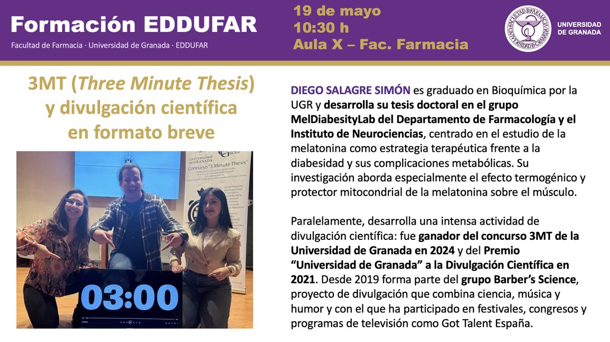 Departamento de Farmacología UGR tweet media