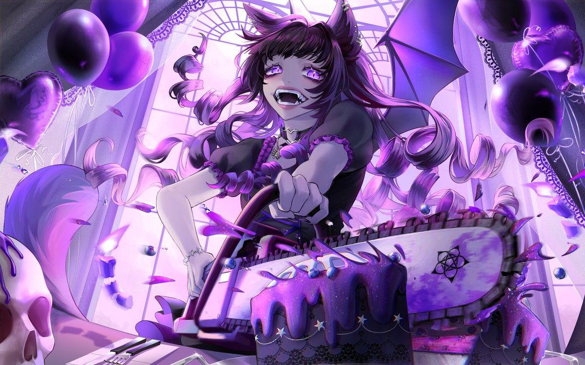 Moemarrow's tweet photo. Today is my birthday! 

Thank you so much for celebrating my chaos with me!
Now... who wants a slice of cake?

🎨: @yanakama18 
#Moetif https://t.co/nvfZvFJa1m
