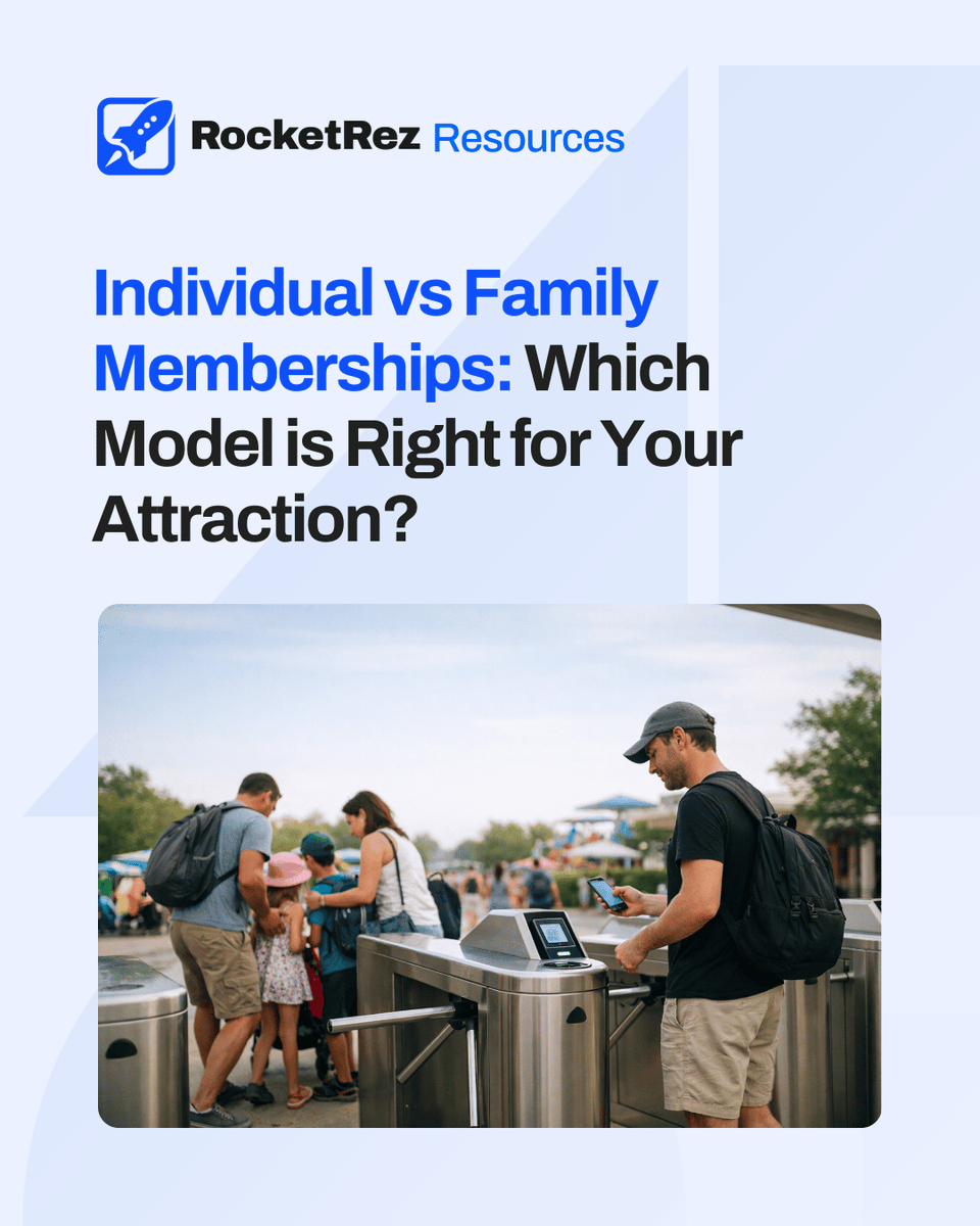 rocketrez's tweet photo. Individual vs family memberships aren’t interchangeable—they attract different guests and carry different pricing risks.

Our new guide shows attractions how to:
✔️Pick a core member
✔️Simplify age + family rules
✔️Launch 3–5 focused SKUs

👇 Read more:
https://t.co/ZyyeNmMoYw https://t.co/65CFW2RsM0