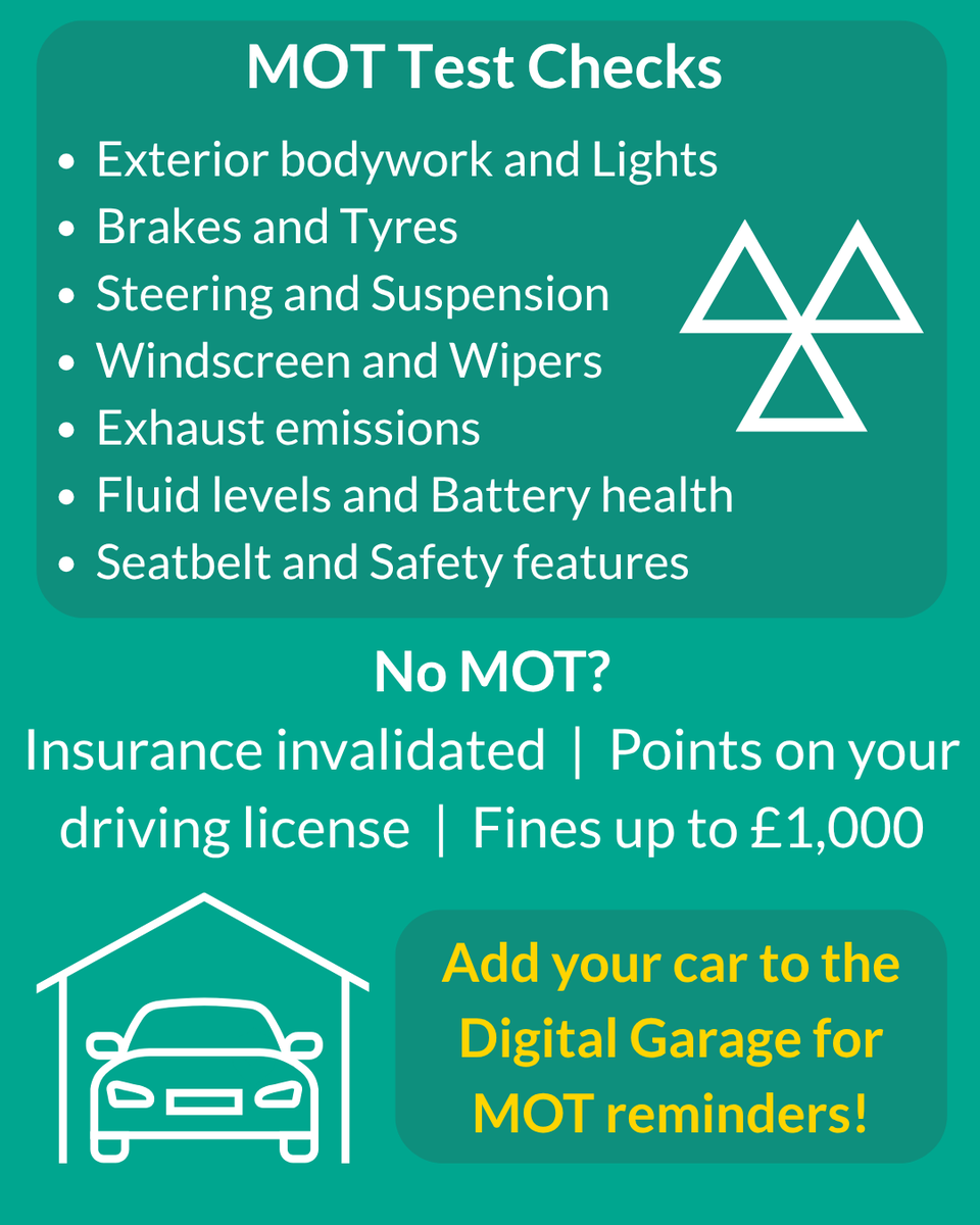 motoreasy's tweet photo. Letting your MOT expire could land you in a heap of trouble, including up to a £1,000 fine.

Get an MOT test with MotorEasy from as low as £44.99 👉https://t.co/ZJKrp9tdvr

Keep track of all your cars key dates and more here 👉https://t.co/zRoBPDgYmp https://t.co/2Ej0wDpVLf
