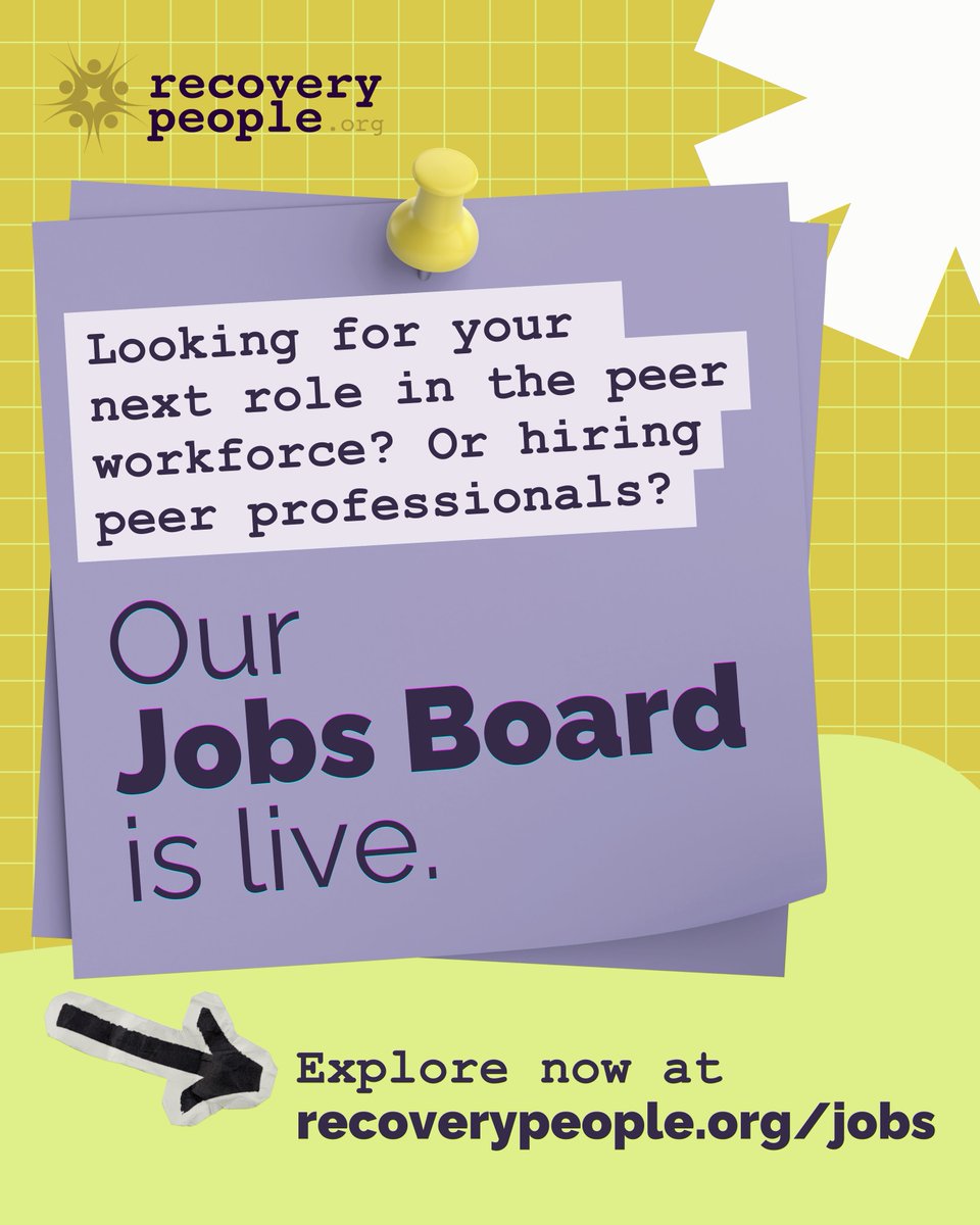 RecoveryPeeps's tweet photo. Our Jobs Board is live!

Explore opportunities and help strengthen career pathways for peer professionals statewide.

Visit: https://t.co/02Y5Uzs7Hn

#PeerToCareer #P2C #PeerWorkforce #PeerSupport #RecoveryPeople https://t.co/C3GbZkdioI