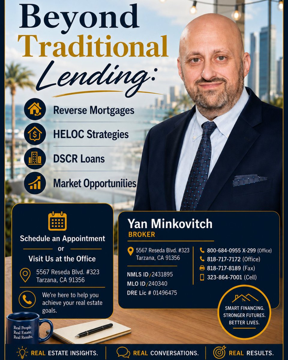 yanmink's tweet photo. Beyond traditional lending. Access your home equity without touching your low rate. Reverse mortgages, HELOC strategies, DSCR loans. Lower payment options available. Turn your equity into opportunity. Refer friends, family, or coworkers. 
#loans #mortgage #heloc #reversemortgage https://t.co/cReBpdt556
