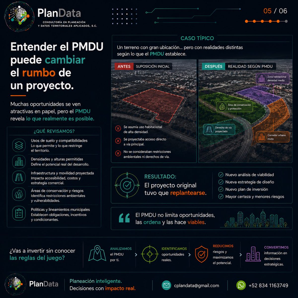 CPlandata's tweet photo. Muchos municipios crecen… pero pocos realmente se planean.

El PMDU puede definir:
✔ inversión
✔ movilidad
✔ usos de suelo
✔ densidades
✔ infraestructura
✔ calidad de vida

Aquí un resumen visual sobre por qué es uno de los instrumentos urbanos más importantes👇 https://t.co/dheXJDXzJk