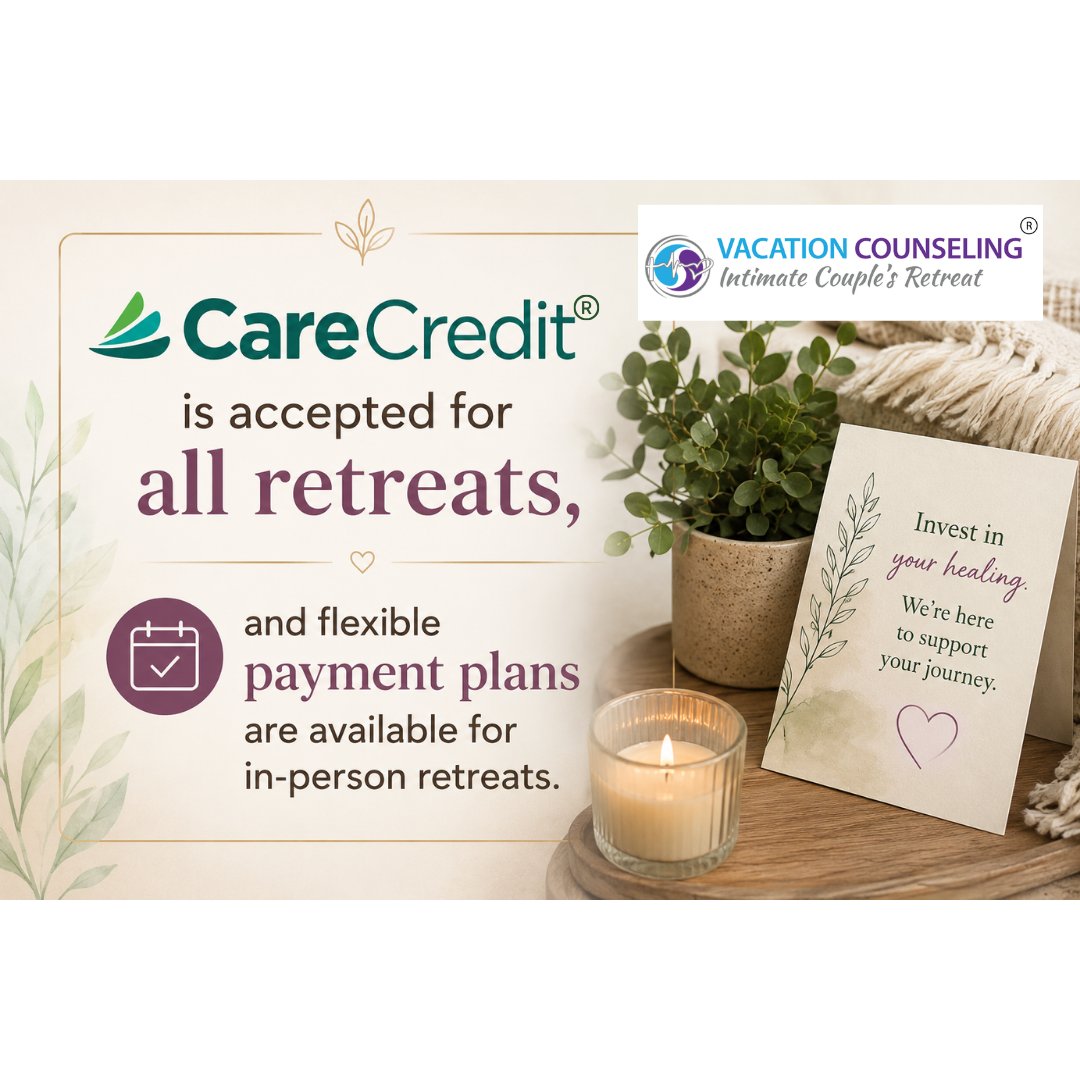 DrAprilTherapy's tweet photo. Investing in your relationship healing and connection should feel accessible. 💜

#CouplesRetreat #RelationshipHealing #MarriageRetreat #CareCredit #CouplesTherapy #EmotionalIntimacy #RelationshipSupport #HealthyRelationships #VacationCounseling #LoveAndConnection #MarriageHelp https://t.co/1u01SZv80T
