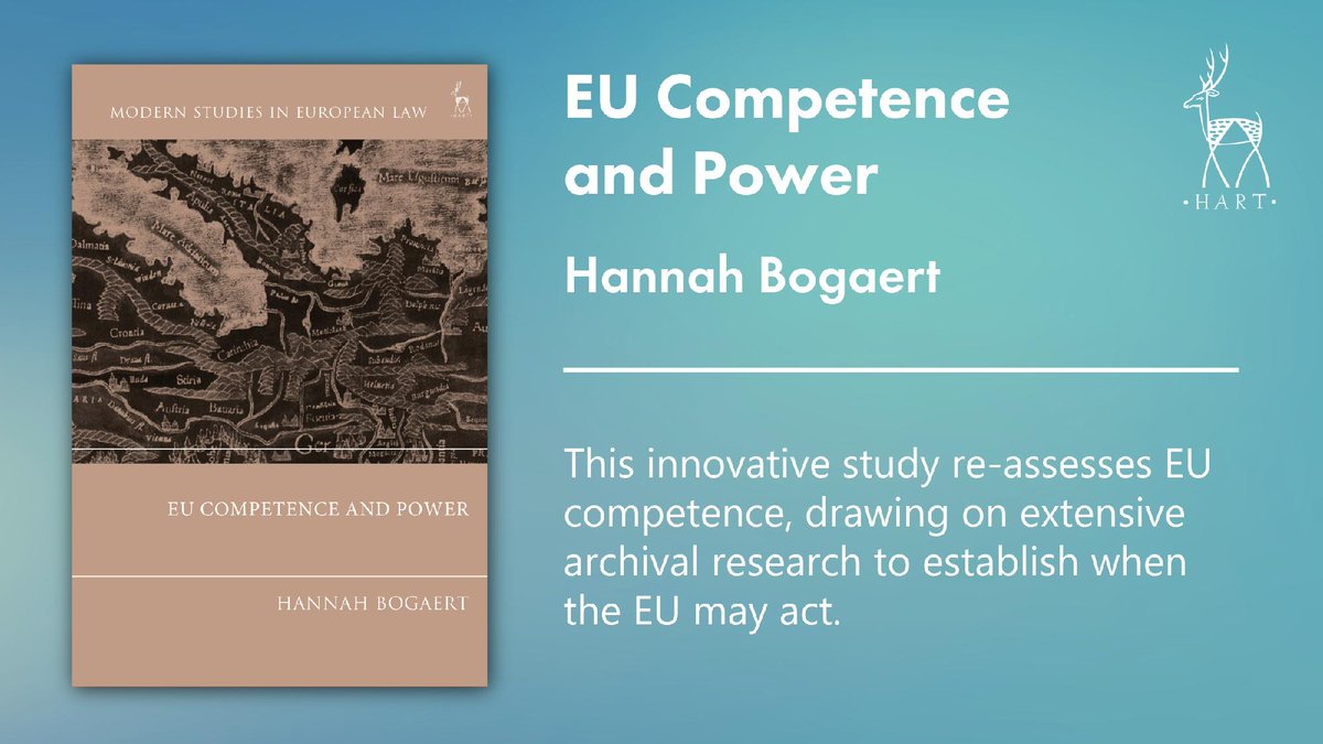 hartpublishing's tweet photo. Discover 'EU Competence and Power' by Hannah Bogaert

Identifies and explains the concepts that determine when the EU may act. Available now! ➡️ https://t.co/PQ3eN1uDqR

#EuropeanLaw #ConstitutionalLaw https://t.co/3W5JwEQIL2
